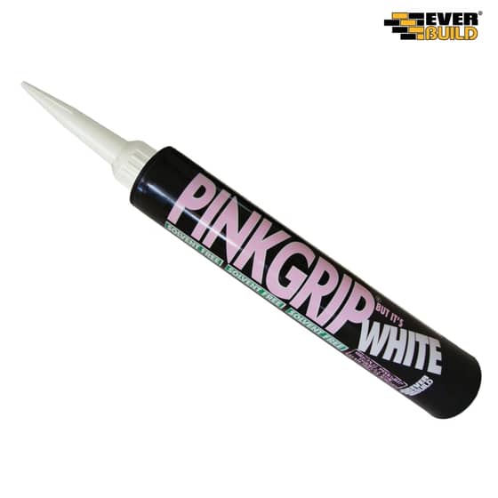 Everbuild Pinkgrip Solvent Free Cartridge White 350ml - PINKWE