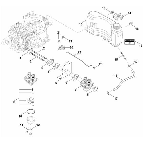 Stihl EVC 1000.0 (EVC1000-0001) - Fuel System - Parts Diagram