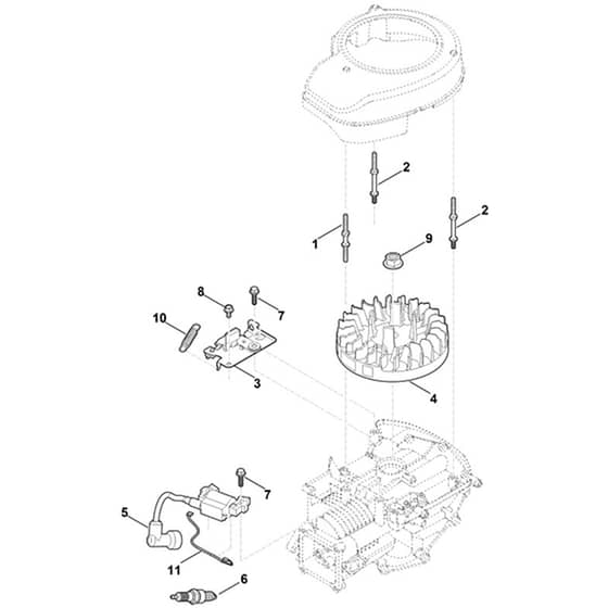 Stihl EVC 200.1 (EVC200-0002) - Ignition System, Flywheel - Parts Diagram