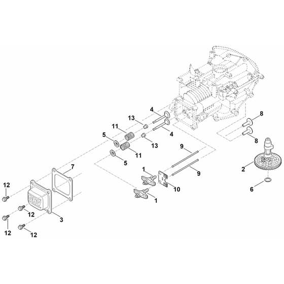 Stihl EVC 200.4 (EVC200-0009) - Camshaft, Valves - Parts Diagram