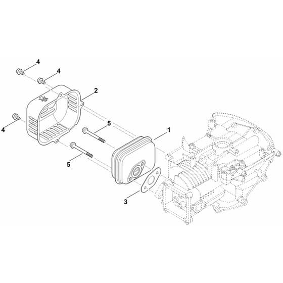 Stihl EVC 200.4 (EVC200-0009) - Muffler - Parts Diagram