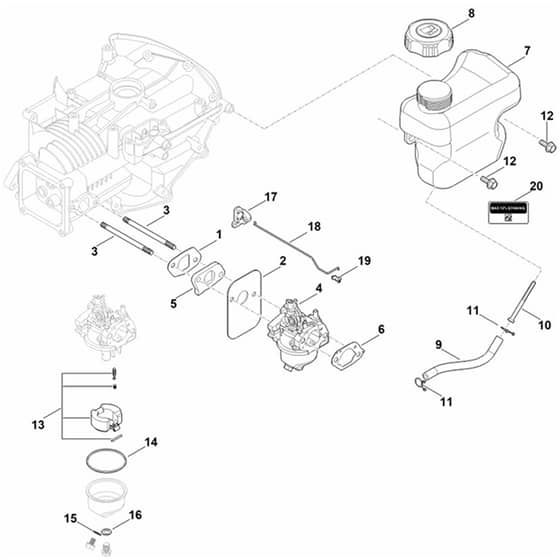Stihl EVC 200.5 C (EVC200-0011) - Fuel System - Parts Diagram