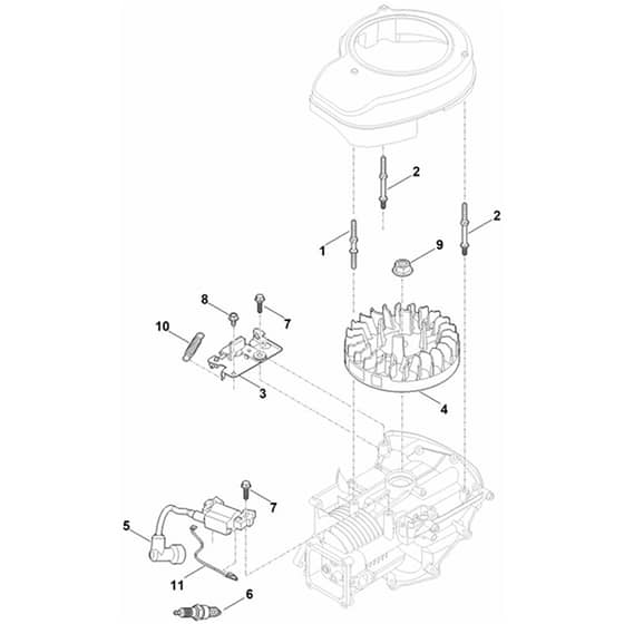 Stihl EVC 200.5 C (EVC200-0011) - Ignition System, Flywheel - Parts Diagram