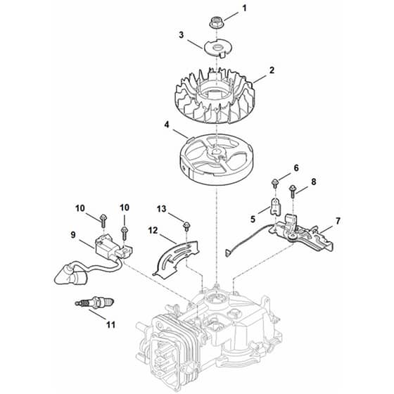 Stihl EVC 205.0 (EVC205-0001) - Ignition System, Flywheel - Parts Diagram