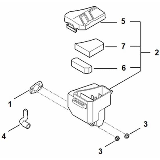 Stihl EVC 205.0 (EVC205-0002) - Air Filter - Parts Diagram