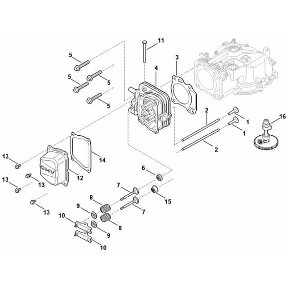 Stihl EVC 205.0 (EVC205-0002) - Camshaft, Valves - Parts Diagram