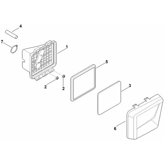 Stihl EVC 300.0 E (EVC300-0002) - Air Filter - Parts Diagram