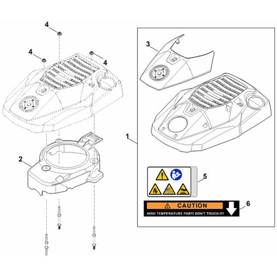 Stihl EVC 300.0 E (EVC300-0002) - Fan Housing - Parts Diagram