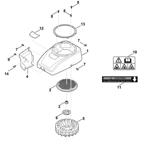 Stihl EVC 4000.1 (EVC4000-0002) - Fan Housing - Parts Diagram