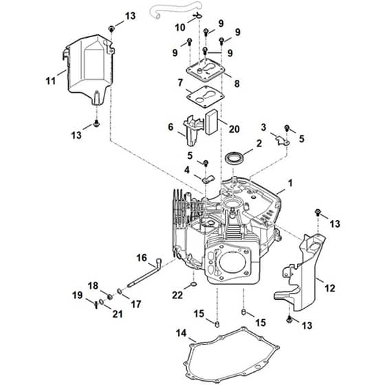 Stihl EVC 7000.0 (EVC7000-0001) - Crankcase - Parts Diagram