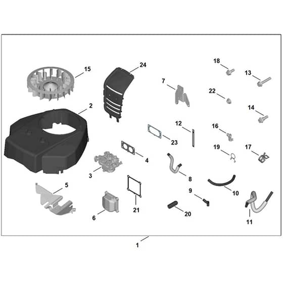 Stihl EVC 7000.0 (EVC7000-0001) - Heat Dissipation Kit - Parts Diagram