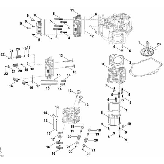 Stihl EVC 8000.0 (EVC8000-0001) - Camshaft, Valves - Parts Diagram