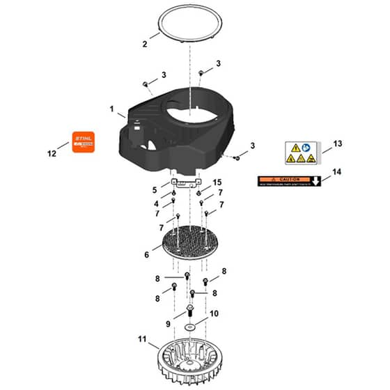 Stihl EVC 8000.0 (EVC8000-0002) - Fan Housing - Parts Diagram