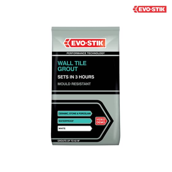Evo-Stik Tile A Wall Fast Set Grout White 500g - 30812722