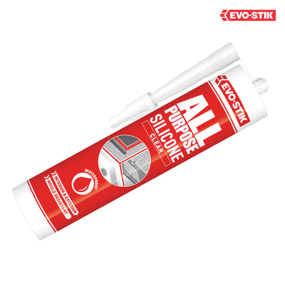 Evo-Stik 112896 All Purpose Flex Silicone Sealant Clear C20 - 30811724