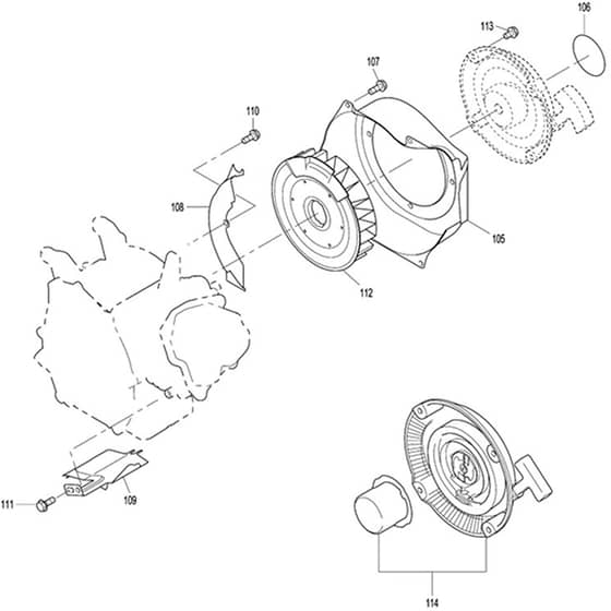 Makita EW2051H - Engine Pump - Power Tool 06 Diagram