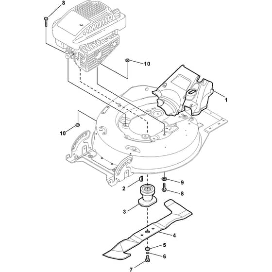 EXCEL 50 S4Q B - 2014 - 290507028/S14 - Stiga Rotary Mower Blade Diagram