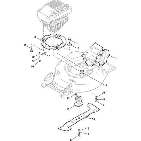 EXCEL 55 S4Q H - 2014 - 290557038/S14 - Stiga Rotary Mower Blade Diagram