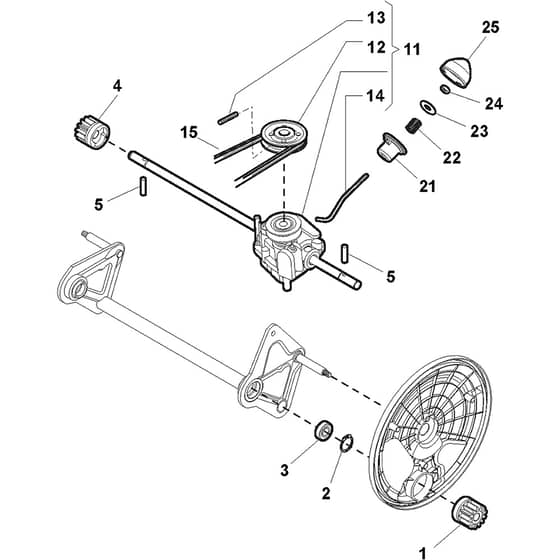 EXCEL 55 SQ B - 2013 - 290556021/S13 - Stiga Rotary Mower Transmission Diagram