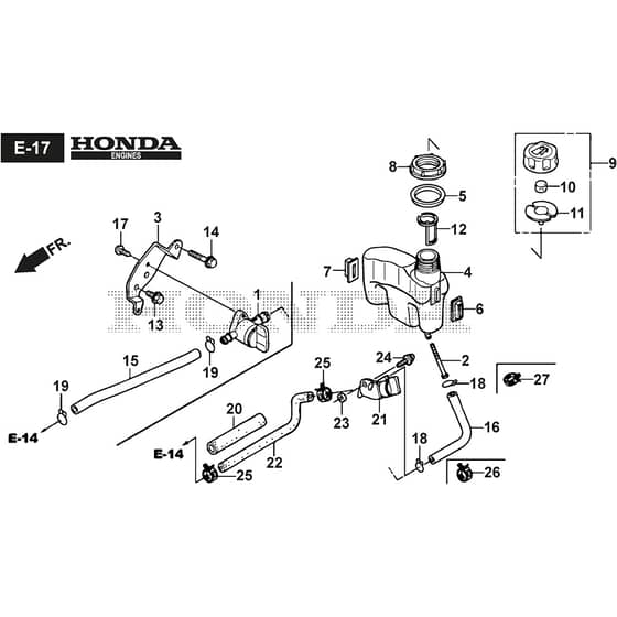 EXCEL 55 SVQ H - 2015 - 290557038/S14 - Stiga Rotary Mower Fuel Tank Diagram