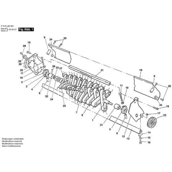 Allett Scarifier Cassette 17" - F016L80681