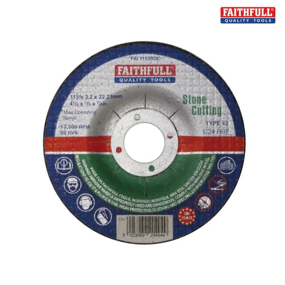 Cut Off Disc for Stone Depressed Centre 115 x 3.2 x 22mm