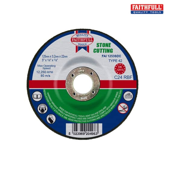 Cut Off Disc for Stone Depressed Centre 125 x 3.2 x 22mm