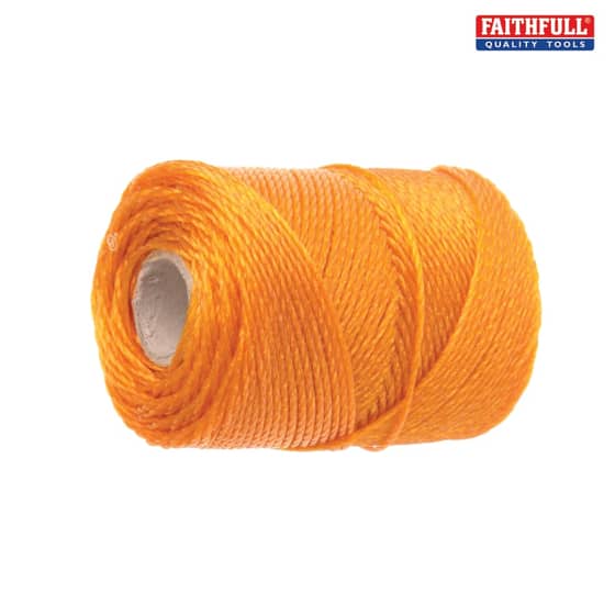 Faithfull 3100 Polyethylene Brick Line 100m (328ft) Orange - 3100