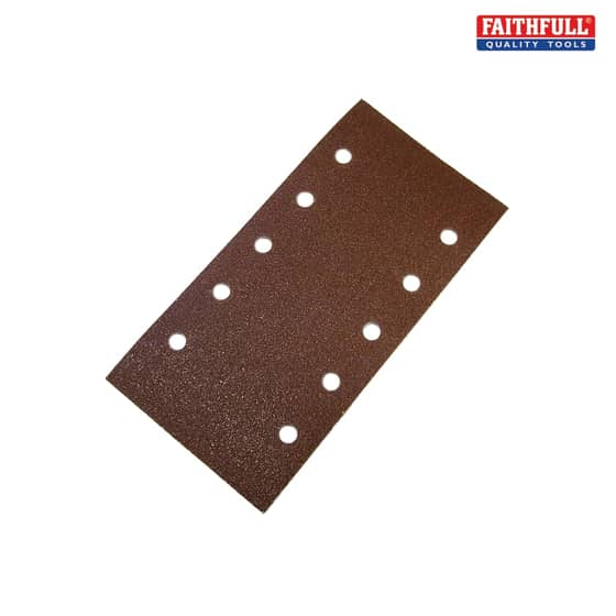 Faithfull 1/2 Orbital Sheet Red Punched Assorted (Pack of 5)