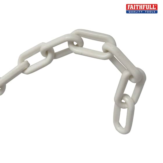 Plastic Chain 8mm x 12.5m White