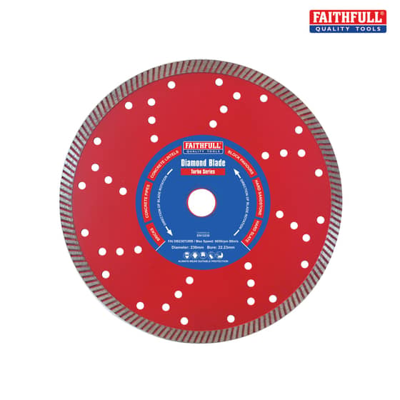 Faithfull Turbo Cut Diamond Blade 230mm x 22mm - GPT23022
