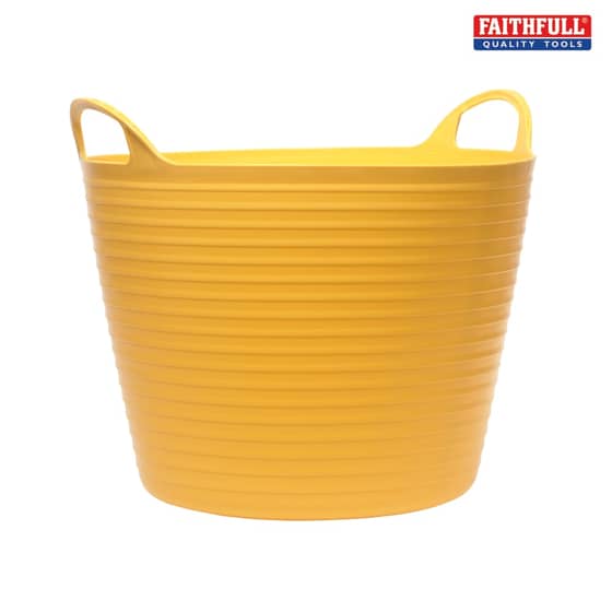 Heavy-Duty Polyethylene Flex Tub 28 Litres Yellow