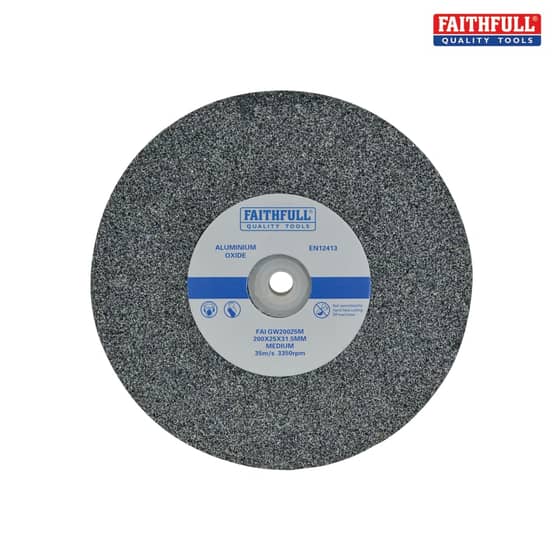 General Purpose Grinding Wheel 200mm x 25mm Medium Alox
