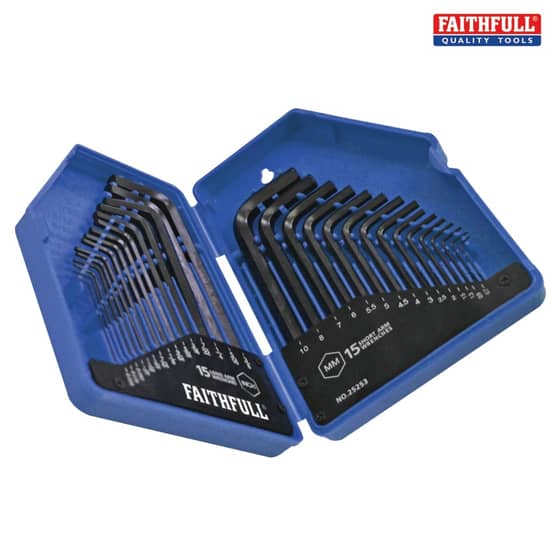 Hexagon Key Set of 30 Metric / Imperial (0.7-10mm 0.028-3/8in)