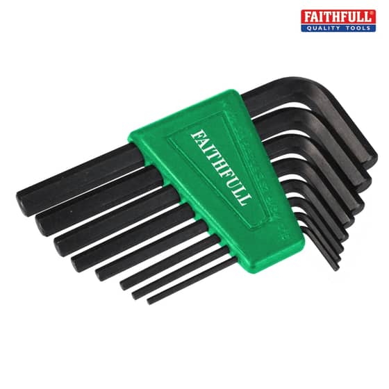 Hexagon Key Short Arm Set of 8 Imperial (1/16 - 1/4in)