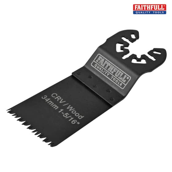 Faithfull Multi-Functional Tool Flush Wood Blade Side Set 34mm Pack of 5 - M0010027 X 5