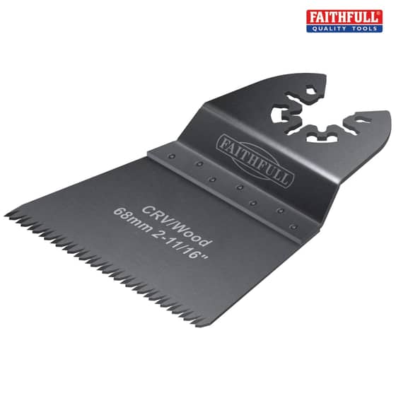 Faithfull Multi-Functional Tool Flush Wood Blade Ground Set 68mm Pack of 5 - M0010028 X 5