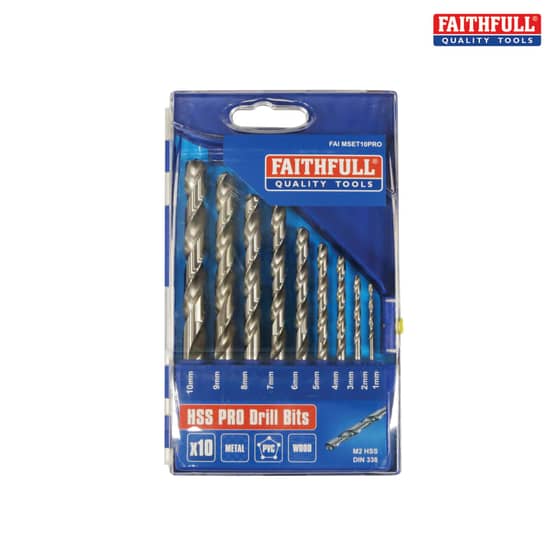 HSS Drill Bit Set of 10 M2 1 - 10mm