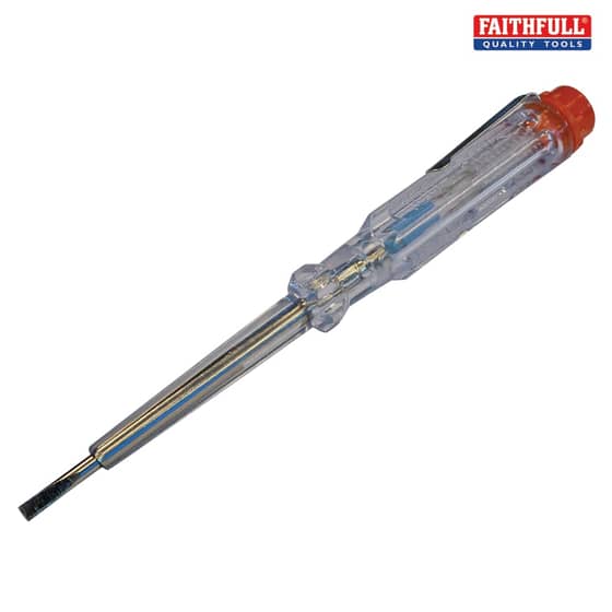 Faithfull Mains Tester 140 x 2.9mm 100-250 Volt - FHT-106