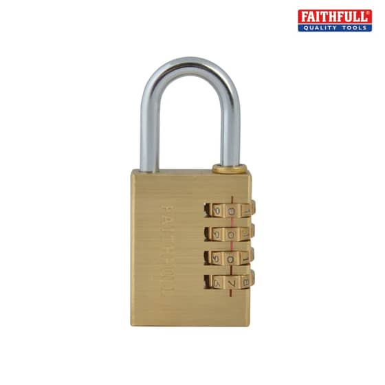 Faithfull Brass Combination Padlock 38mm - NL11