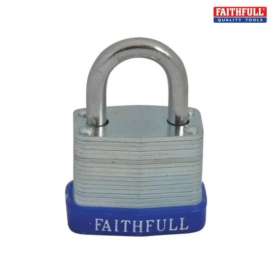 Faithfull Laminated Steel Padlock 30mm 3 Keys - QC0130