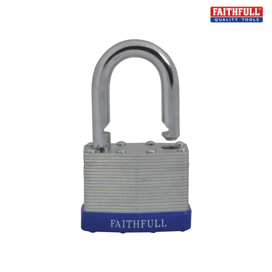 Faithfull Laminated Steel Padlock 50mm 3 Keys - QC0150