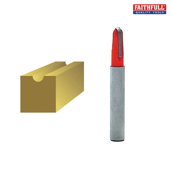 Router Bit TCT Radius 3.0mm x 15mm 1/4in Shank