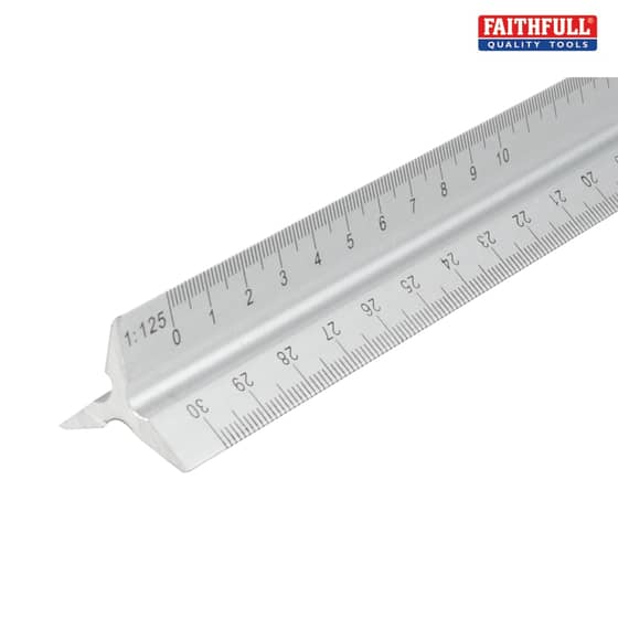 Aluminium Rule 300mm Triangle
