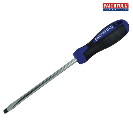 Soft-Grip Screwdriver Slotted Flared Tip 6.5mm x 125mm