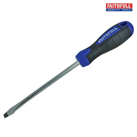 Soft-Grip Screwdriver Slotted Flared Tip 10mm x 200mm