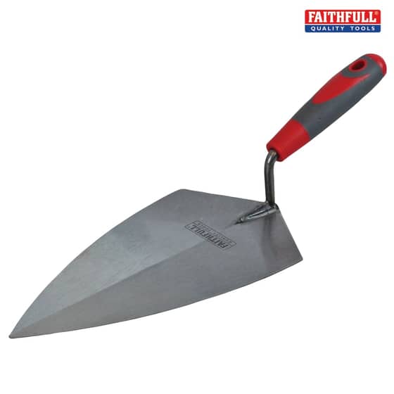 Philadelphia Pattern Brick Trowel Soft-Grip Handle 11in