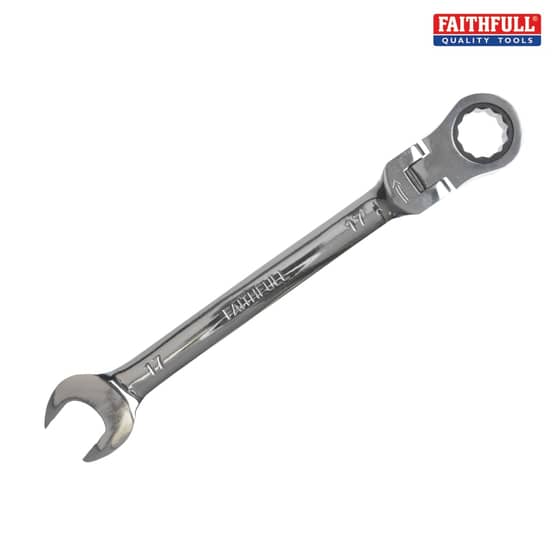 Faithfull Ratchet Combination Spanner Flex Head CV 17mm - SJW6117