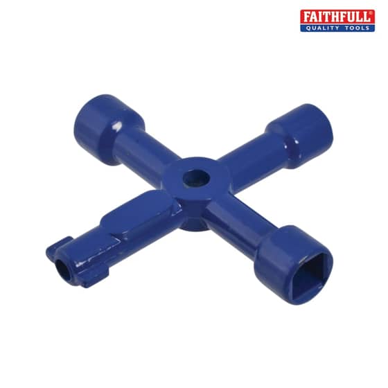 Faithfull 4-Way Services Utility Meter Key - FAISUKEY