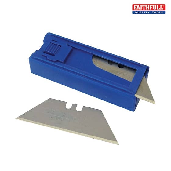 Faithfull Heavy-Duty Trimming Knife Blades (Dispenser 10) - JB92A3120